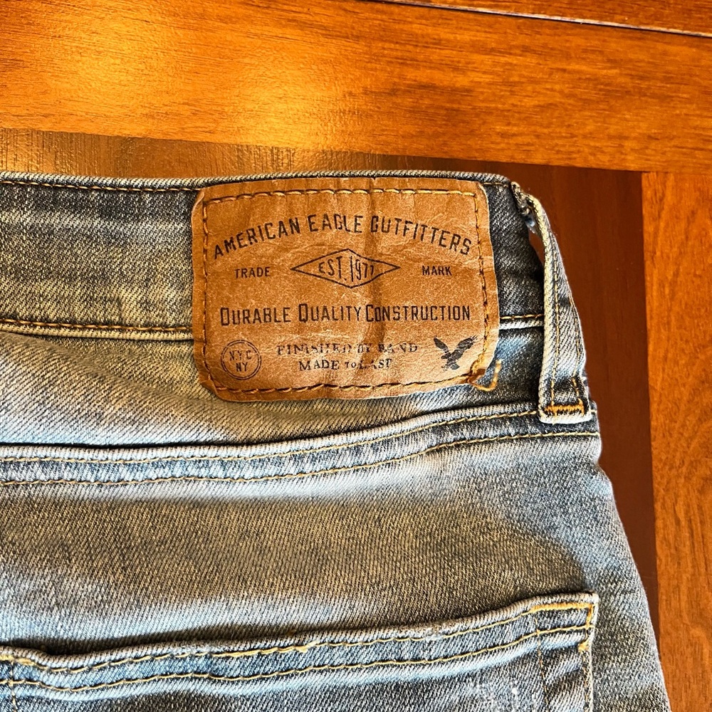 American Eagle Men’s Distressed Denim Shorts Size 28 - Picture 4 of 8
